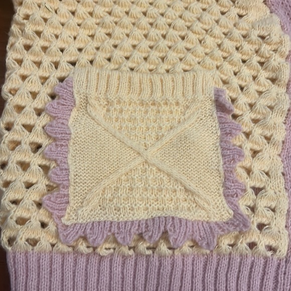 Purple and yellow crochet sweater (L) - Picture 3 of 5